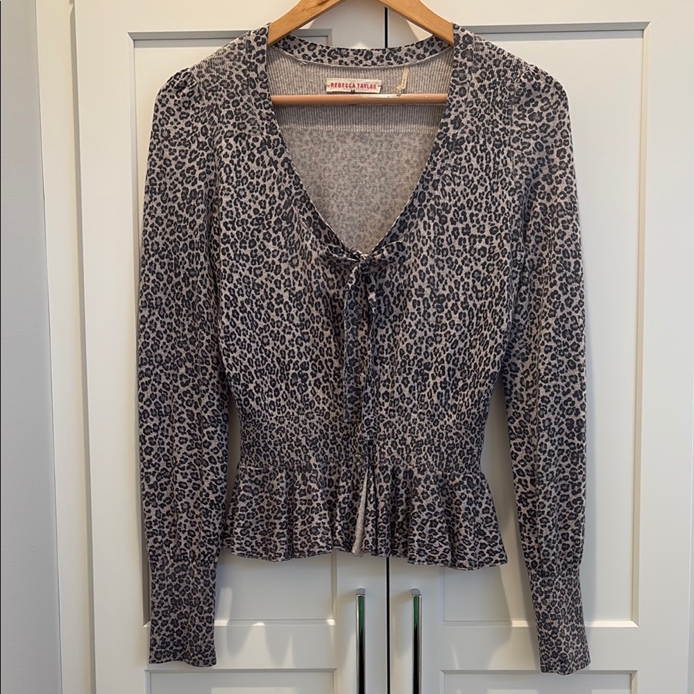 Sweater Weather! Cheetah Print Rebecca Taylor Cardigan